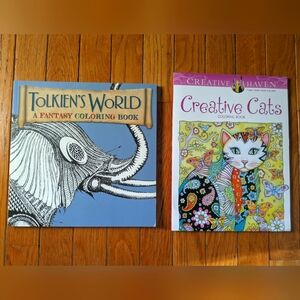 NWOT Bundle of two coloring books - Tolkien and Creative Cats